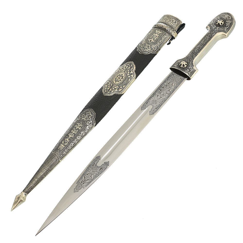 Подарочный набор с кинжалом и рожками для вина - интернет магазин Русь Велика я фото 2