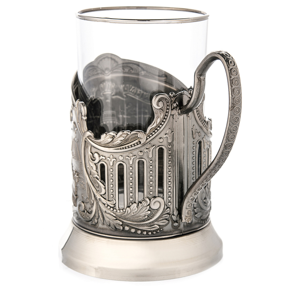 Подстаканник никелированный «Санкт-Петербург. Коллаж» - интернет магазин Русь Велика я фото 3