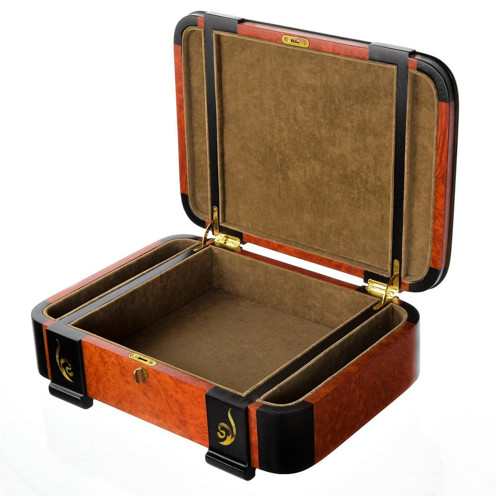 Деревянная шкатулка с янтарем на замке «Донна» - интернет магазин Русь Велика я фото 2