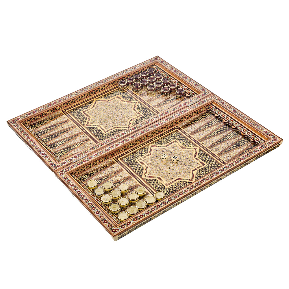 Нарды-шашки с янтарными фишками «Персидские» 49х25 см - интернет магазин Русь Велика я фото 3