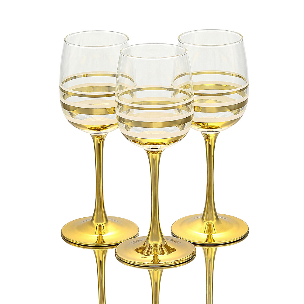 Набор фужеров для вина 300 мл «Грация». 3 предмета - интернет магазин Русь Велика я 