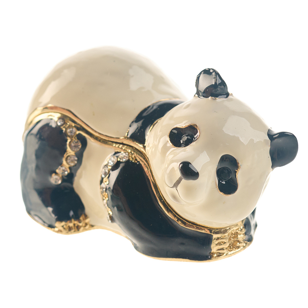 Шкатулка «Панда». Традиции Фаберже - интернет магазин Русь Велика я фото 1