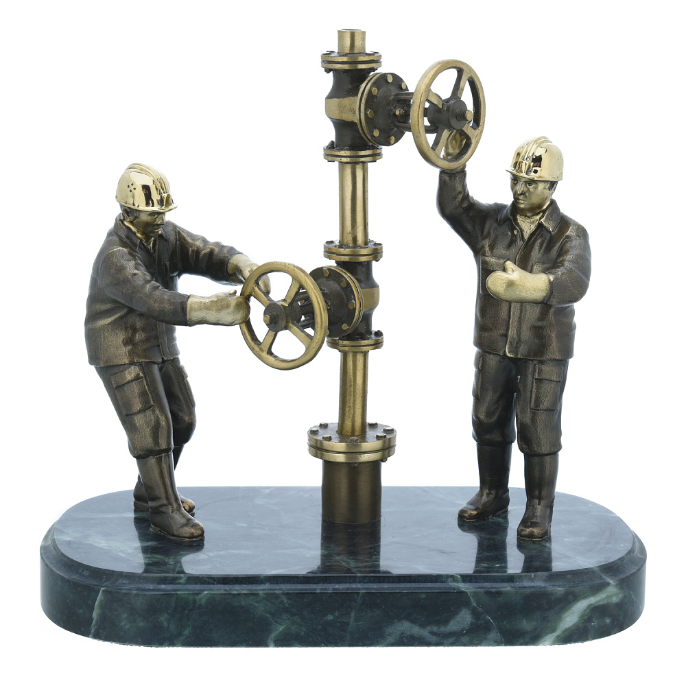 Бронзовая статуэтка «Нефтяники» - интернет магазин Русь Велика я 