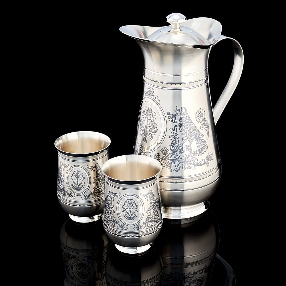 Набор для воды «Неразлучники» (серебро 925*) 1494 гр. - интернет магазин Русь Велика я 