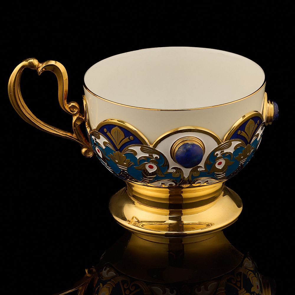 Самовар 3 л с сервизом на 4 персоны «Чаепитие». Златоуст - интернет магазин Русь Велика я фото 14