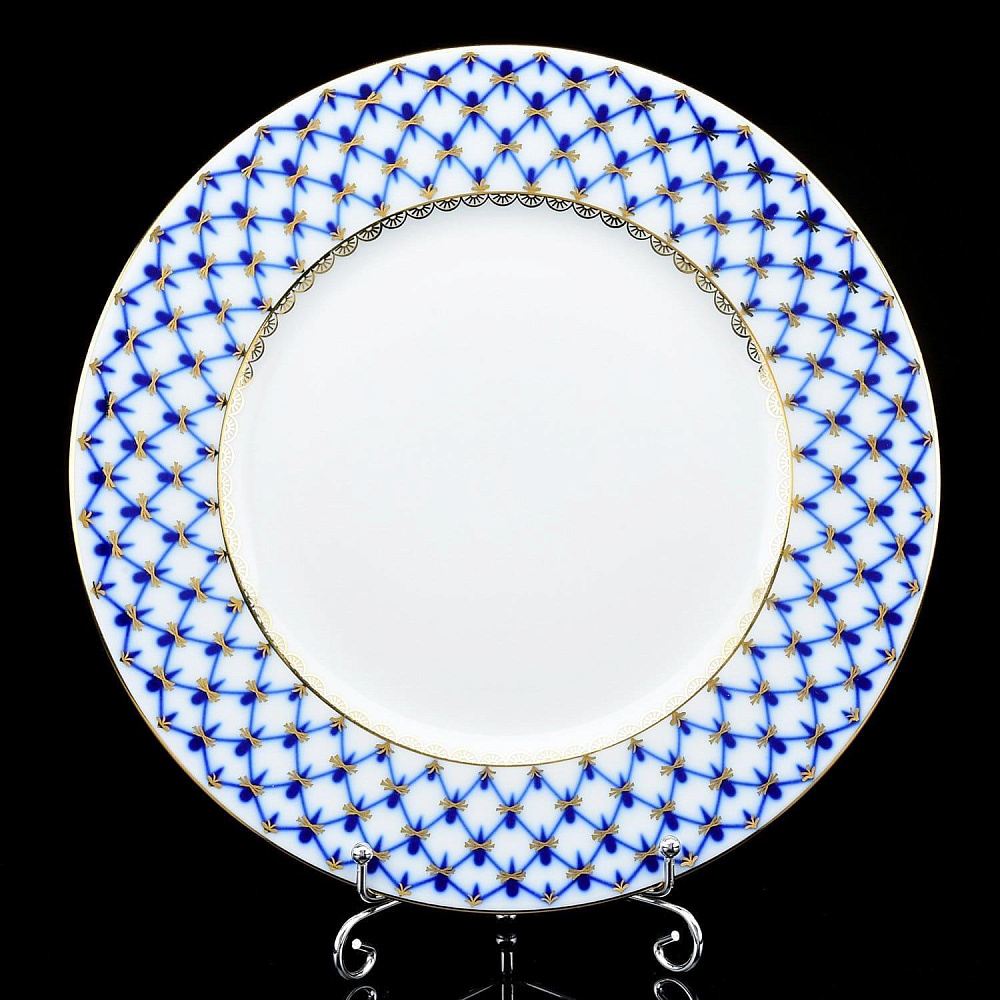 Тарелка «Кобальтовая сетка» форма «Европейская» ИФЗ - интернет магазин Русь Велика я 