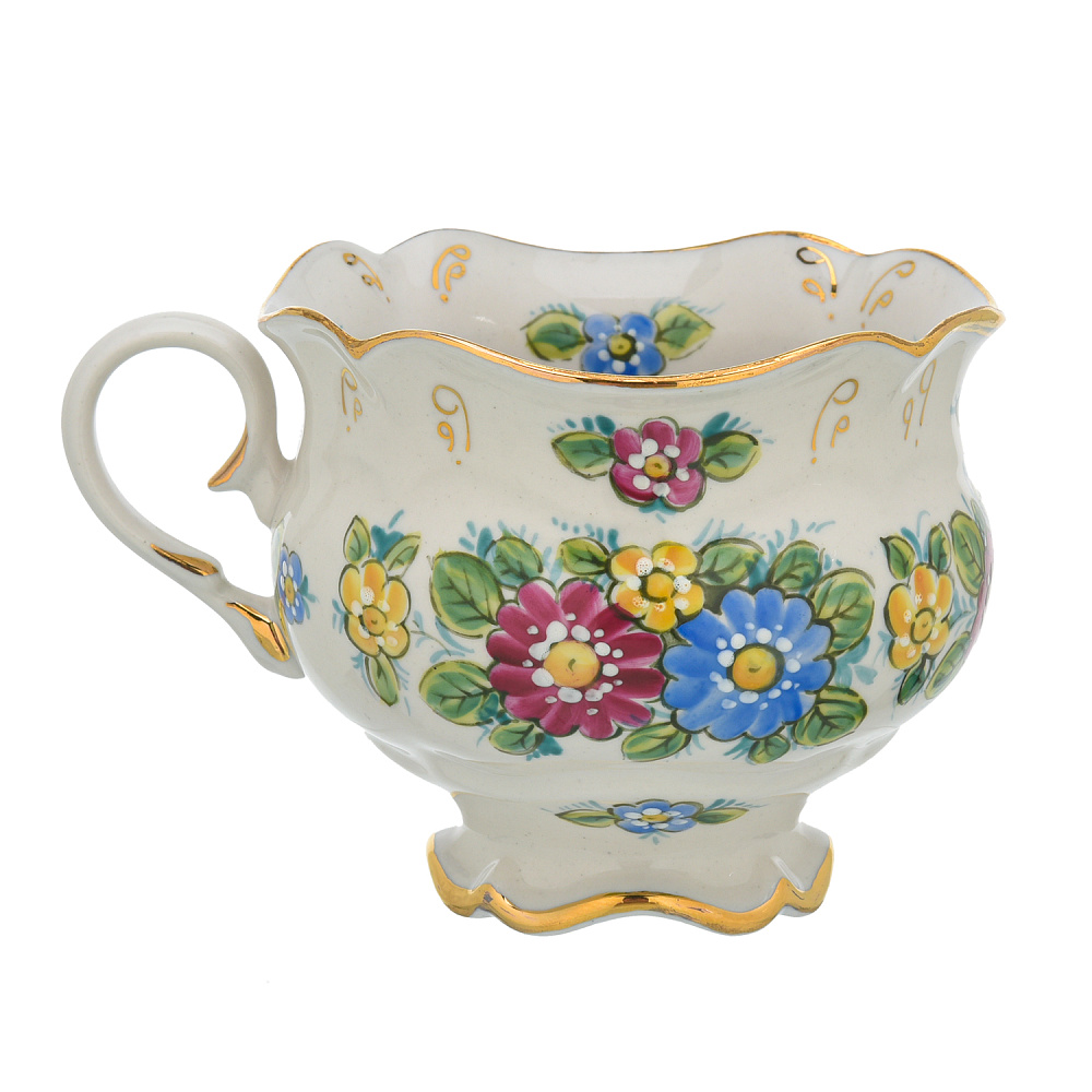 Чайная пара «Купец». Гжель в цвете - интернет магазин Русь Велика я фото 3