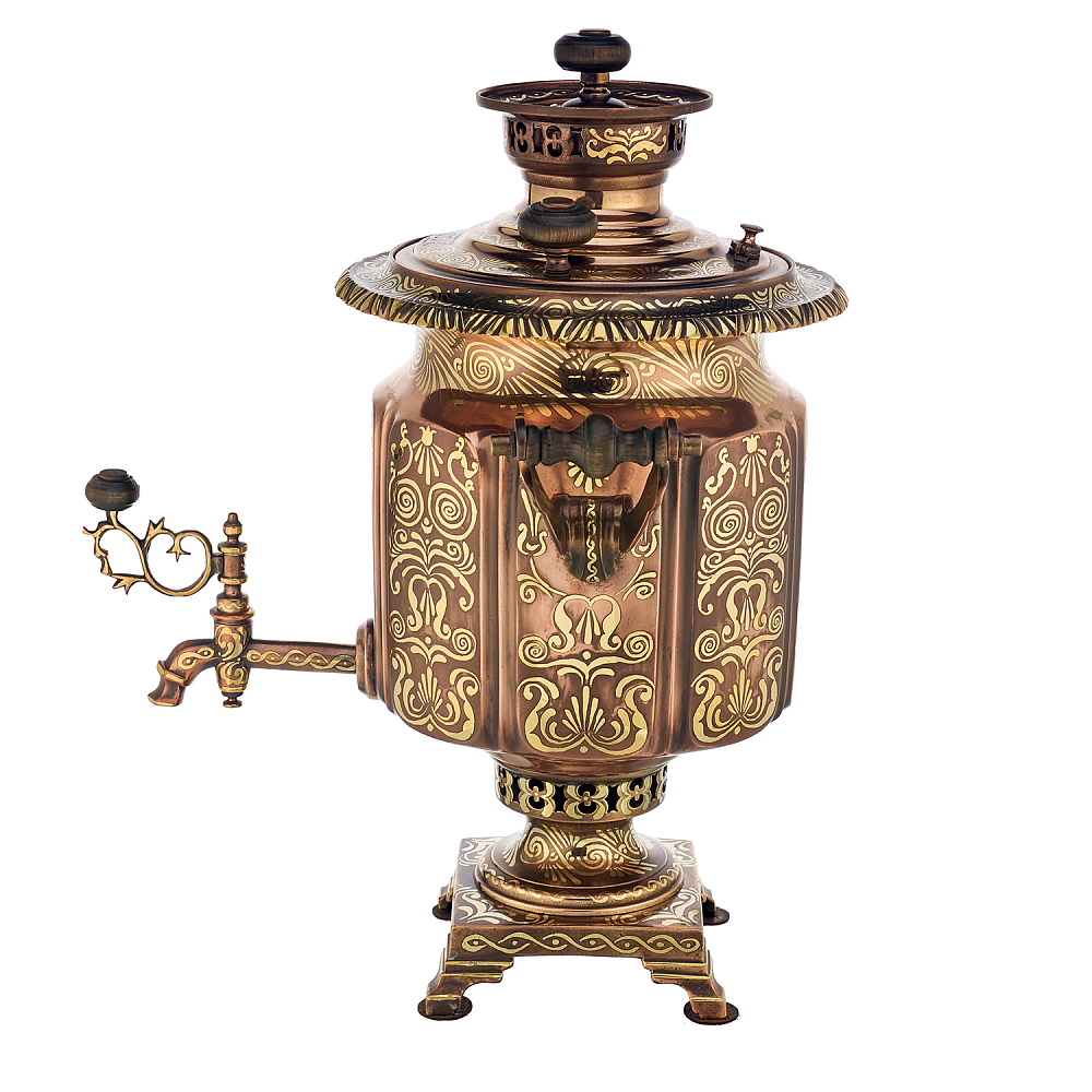 Самовар Тейле жаровой 6 л с орнаментом - интернет магазин Русь Велика я фото 2