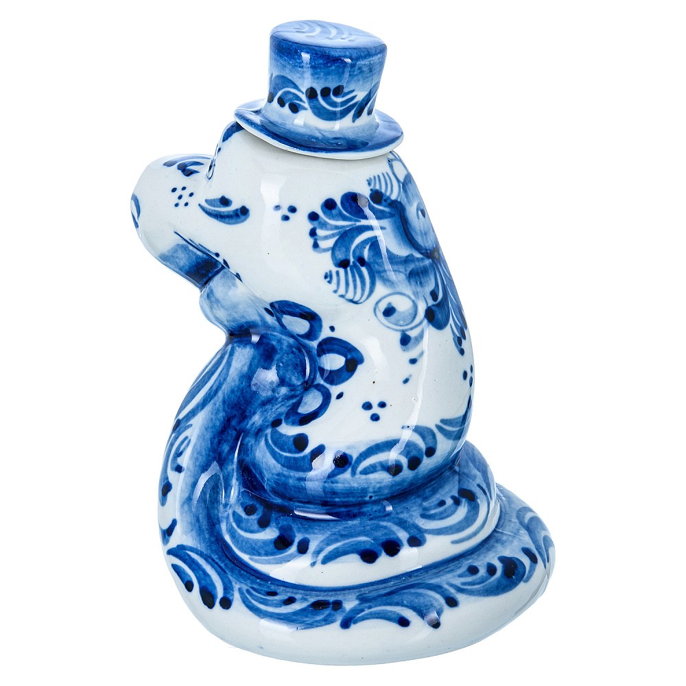 Змея Символ 2025 года. Штоф «Змея». Гжель - интернет магазин Русь Велика я фото 3