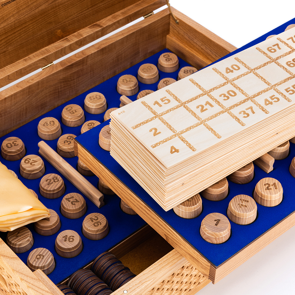 Русское лото в резной шкатулке из ясеня «Герб России» - интернет магазин Русь Велика я фото 3