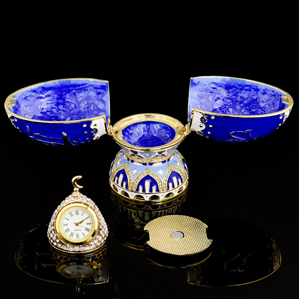 Шкатулка «Альхамдулиллах» с куполом. Традиции Фаберже - интернет магазин Русь Велика я фото 1