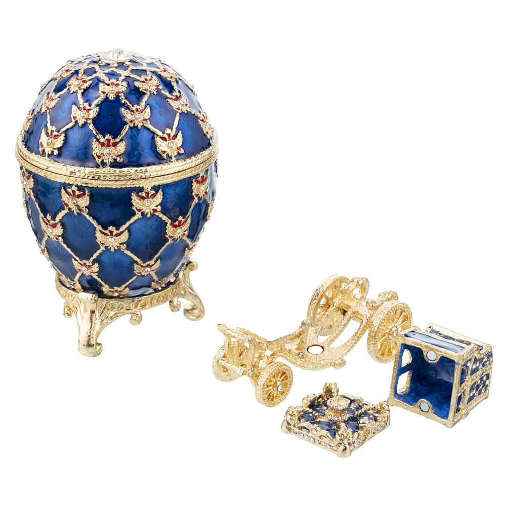 Пасхальное яйцо-шкатулка «Коронационное». Традиции Фаберже - интернет магазин Русь Велика я фото 3