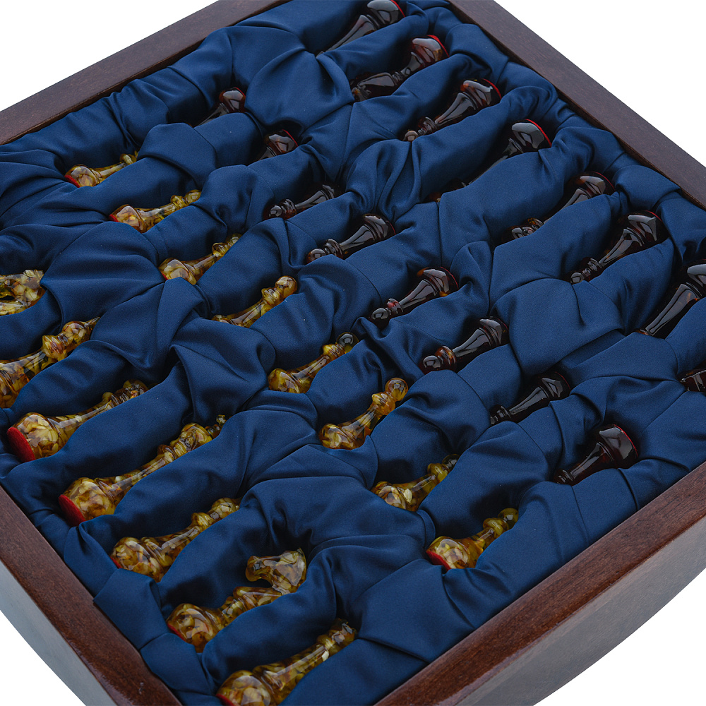 Шахматы с янтарными фигурами 41х41 см - интернет магазин Русь Велика я фото 8