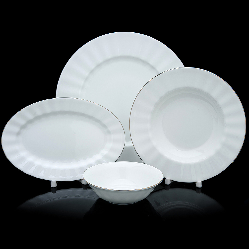 Столовый сервиз на 6 персон «Платиновая лента». Форма Нега. ИФЗ - интернет магазин Русь Велика я фото 1
