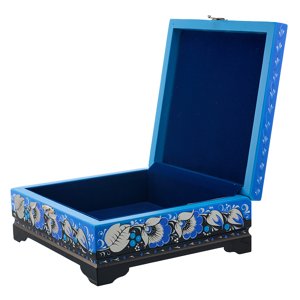 Шкатулка «Цветы». Хохлома - интернет магазин Русь Велика я фото 2