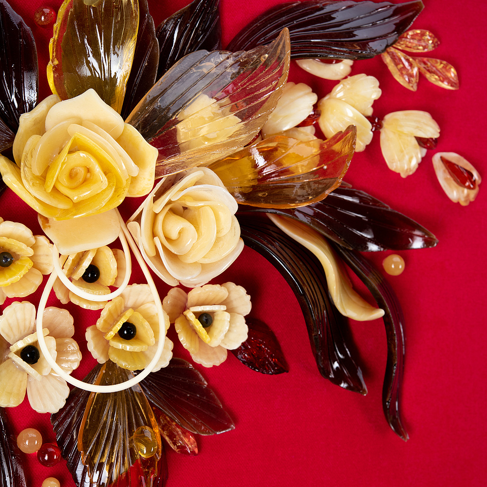 Картина янтарная «Роскошь цветения» 80х120 см - интернет магазин Русь Велика я фото 7