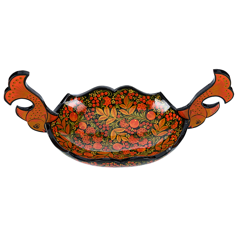 Сухарница «Рыбки». Хохлома - интернет магазин Русь Велика я фото 2