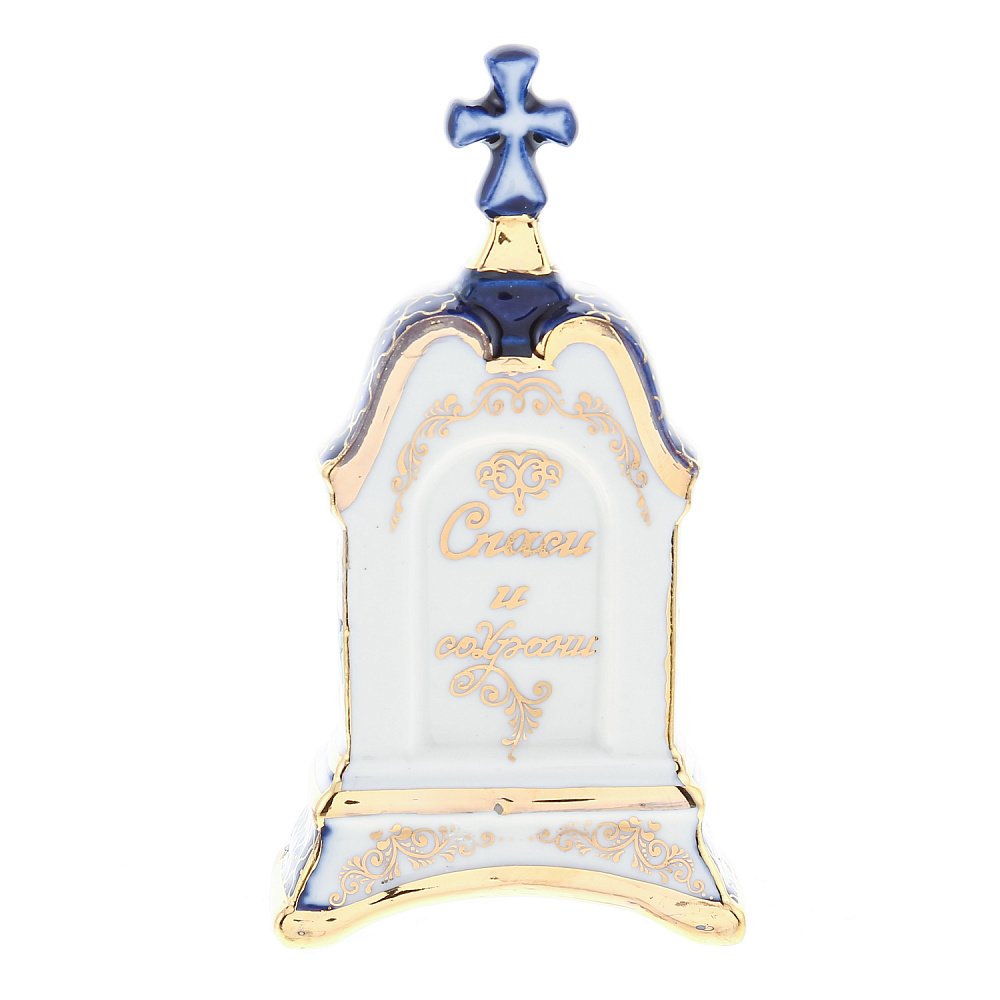 Киот настольный «Божья Матерь Семистрельная» Гжель 5х10 см - интернет магазин Русь Велика я фото 2
