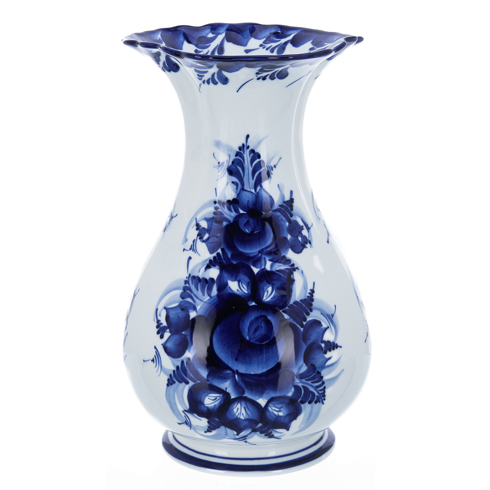 Ваза «Ирис». Гжель - интернет магазин Русь Велика я 