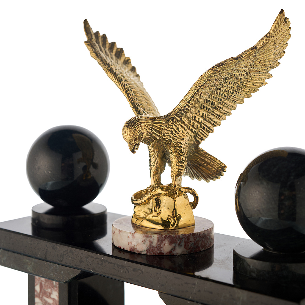 Часы настольные из камня «Орел» - интернет магазин Русь Велика я фото 5