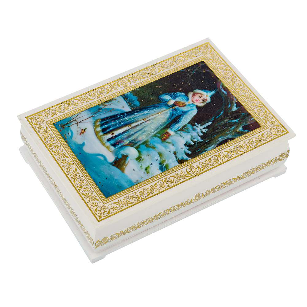 Шкатулка из папье-маше «Снегурочка» - интернет магазин Русь Велика я фото 1