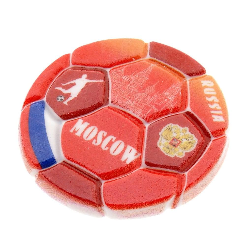 0039318 Сувенир МАГНИТ «ФУТБОЛ» полистоун ок.6см - интернет магазин Русь Велика я фото 2