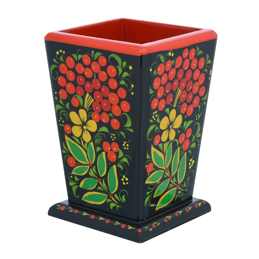 Карандашница «Рябина». Хохлома - интернет магазин Русь Велика я фото 1