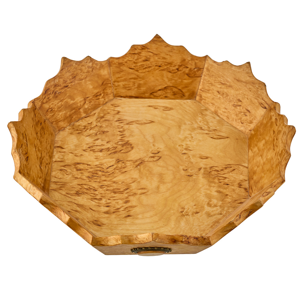 Поднос восьмигранный из карельской березы - интернет магазин Русь Велика я фото 2