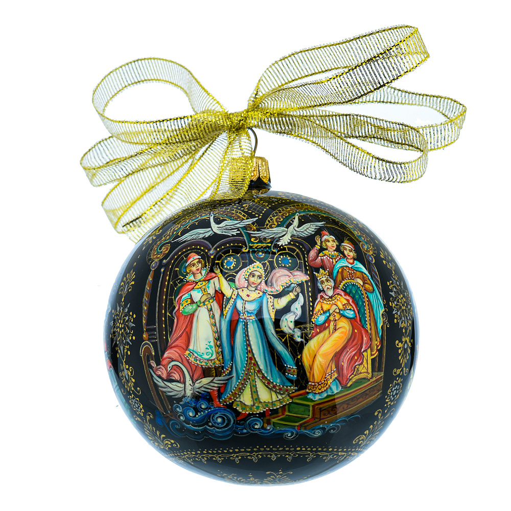 Новогодний елочный шар с росписью «Царевна-лягушка» - интернет магазин Русь Велика я 