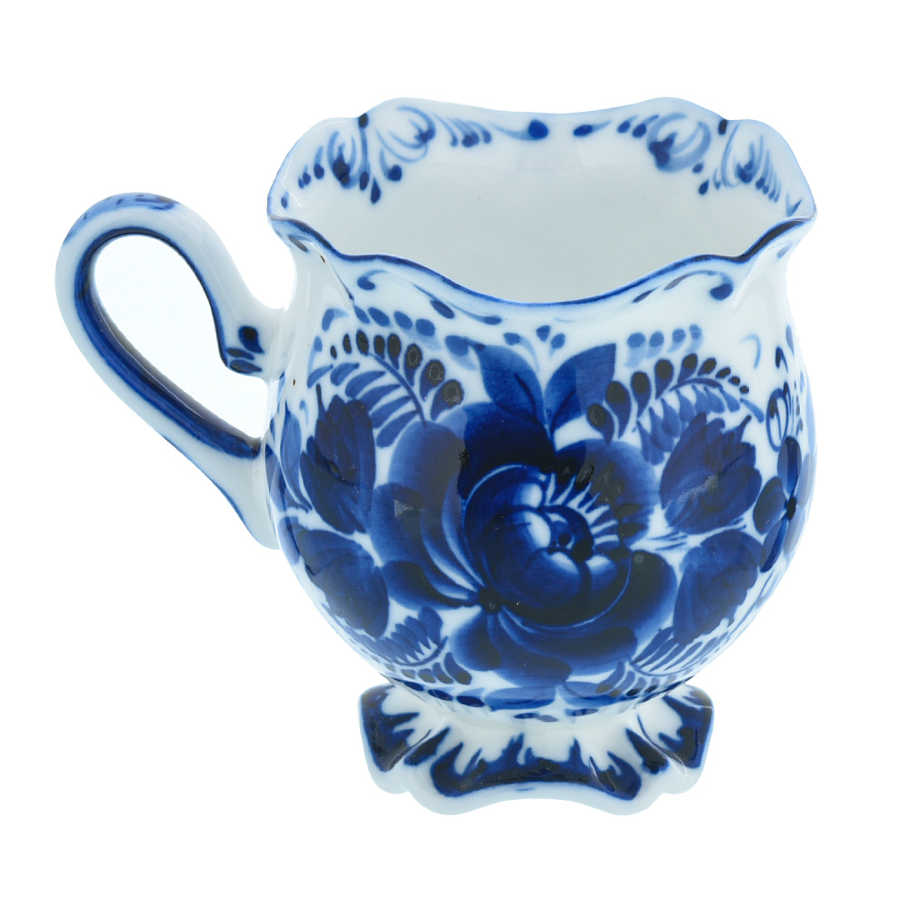 Кофейный сервиз на 6 персон «Тюльпан». Гжель - интернет магазин Русь Велика я фото 7