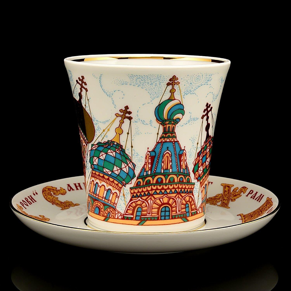 Чайная пара «Храм Спас-на-Крови» форма «Ленинградский» ИФЗ - интернет магазин Русь Велика я 