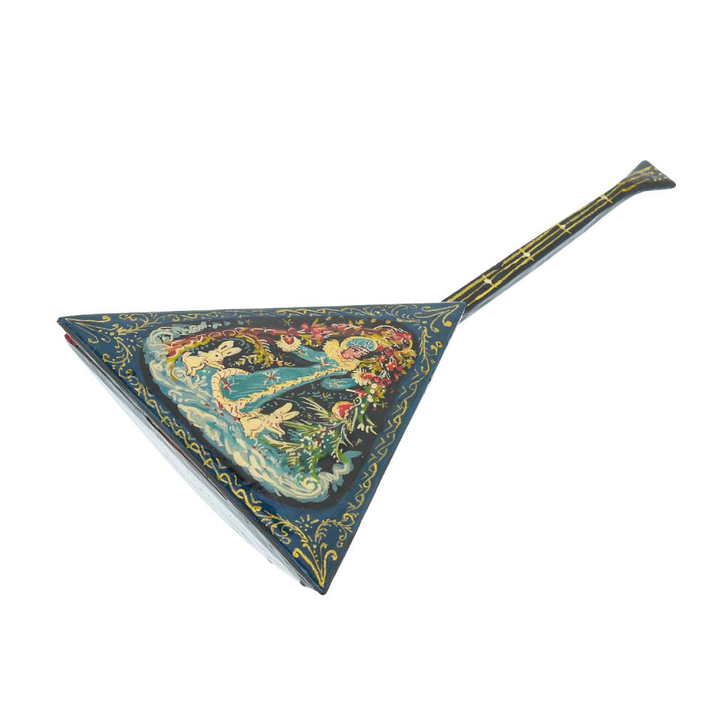 Шкатулка с художественной росписью «Балалайка. Снегурочка» - интернет магазин Русь Велика я фото 1