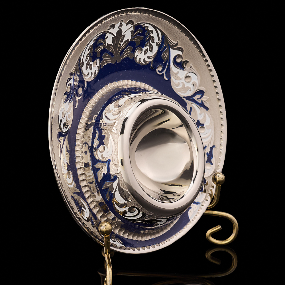 Набор подставок под яйцо с эмалью. Златоуст - интернет магазин Русь Велика я фото 4