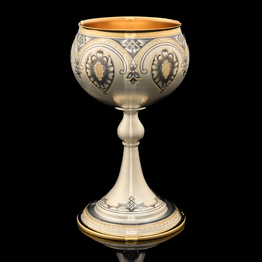 Кубок из серебра 925* с чернением. Вес 190,74 г - интернет магазин Русь Велика я фото 1