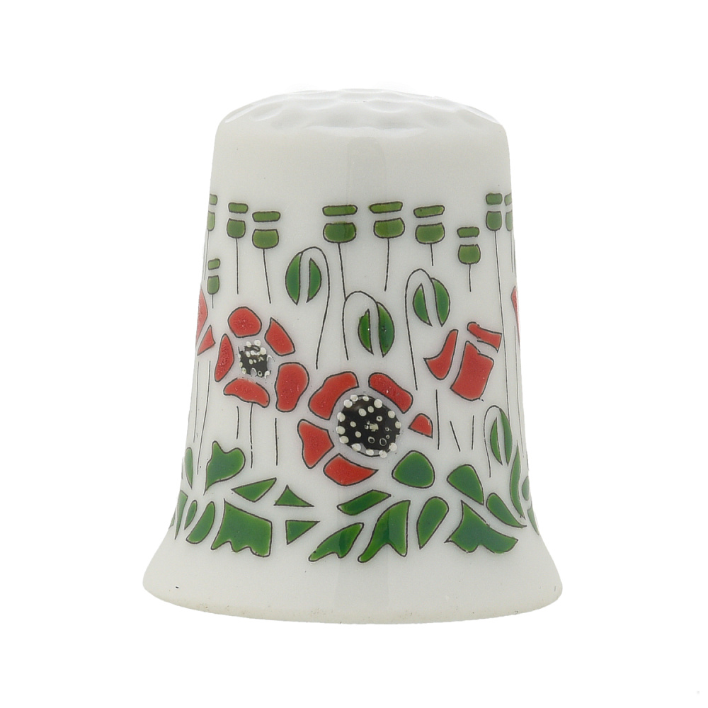 Наперсток фарфоровый «Маки» - интернет магазин Русь Велика я 