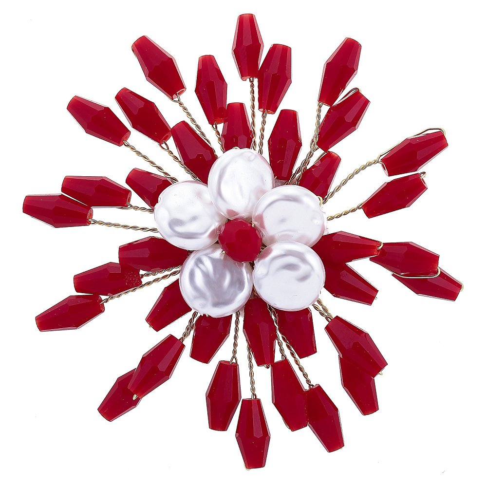 Брошь с жемчугом «Цветок» - интернет магазин Русь Велика я 