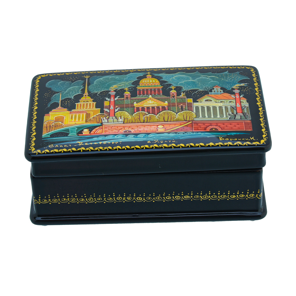 Шкатулка с художественной росписью «Санкт-Петербург» - интернет магазин Русь Велика я фото 2