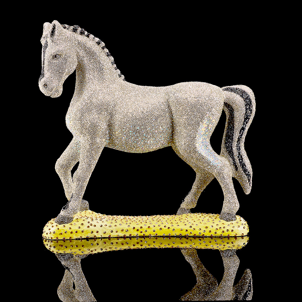 Символ 2026 года. Скульптура с хрустальными стразами «Лошадь» - интернет магазин Русь Велика я фото 2