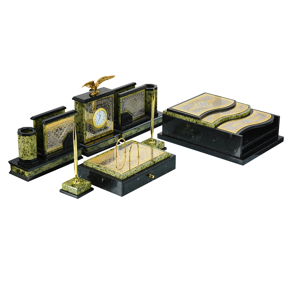 Настольный письменный набор из камня «Орел». Златоуст - интернет магазин Русь Велика я фото 1