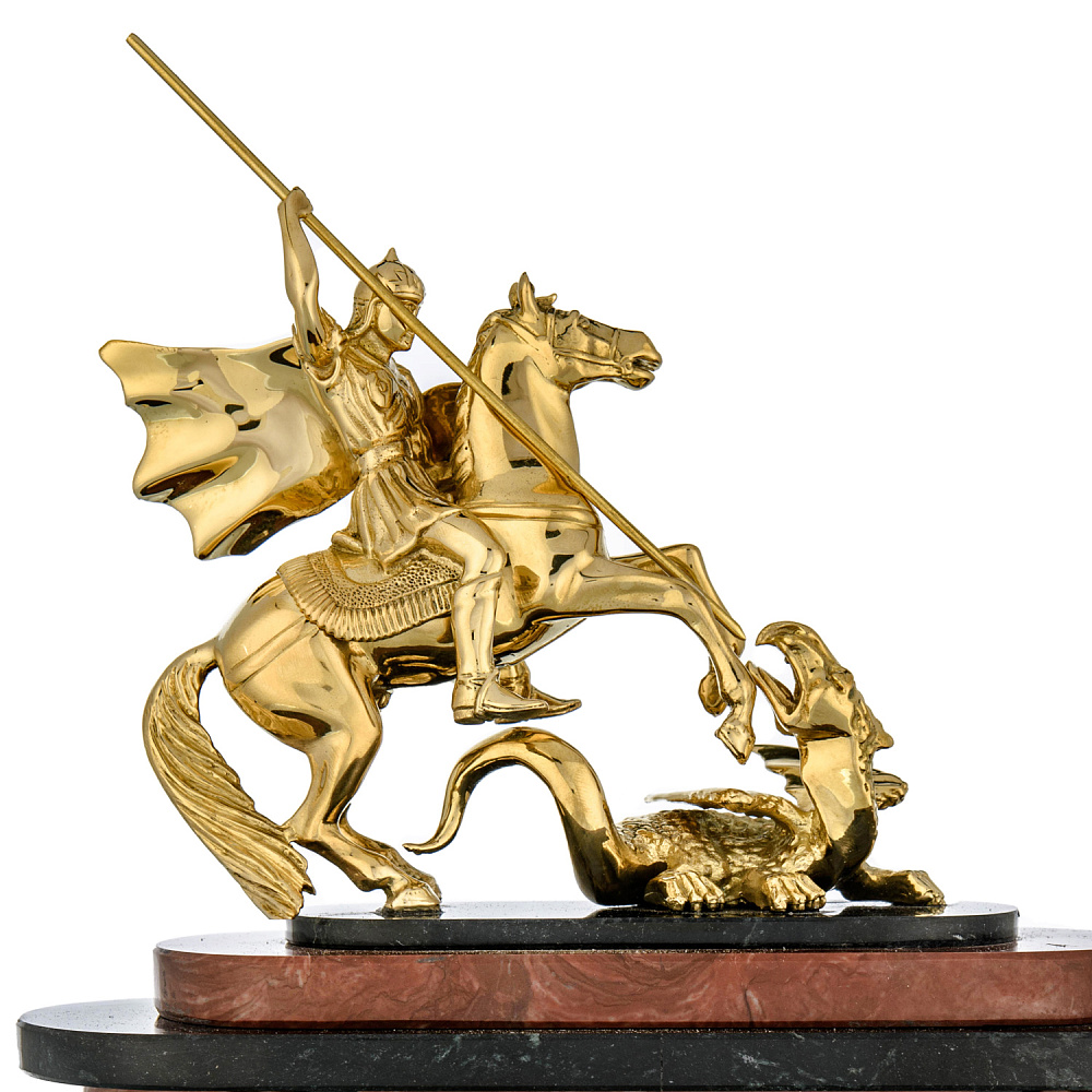 Часы из натурального камня «Георгий Победоносец» - интернет магазин Русь Велика я фото 1