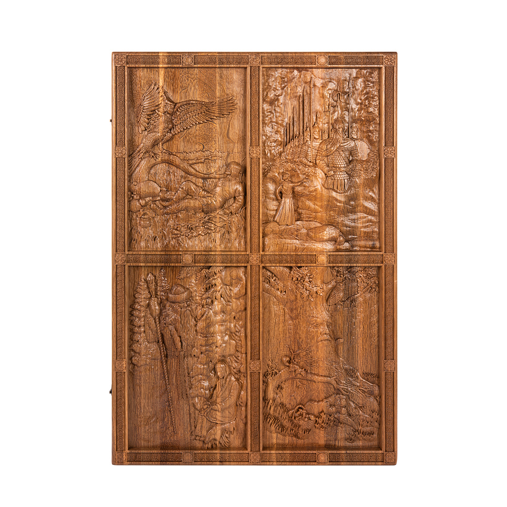 Нарды деревянные из массива морёного дуба «Былинные» - интернет магазин Русь Велика я фото 3