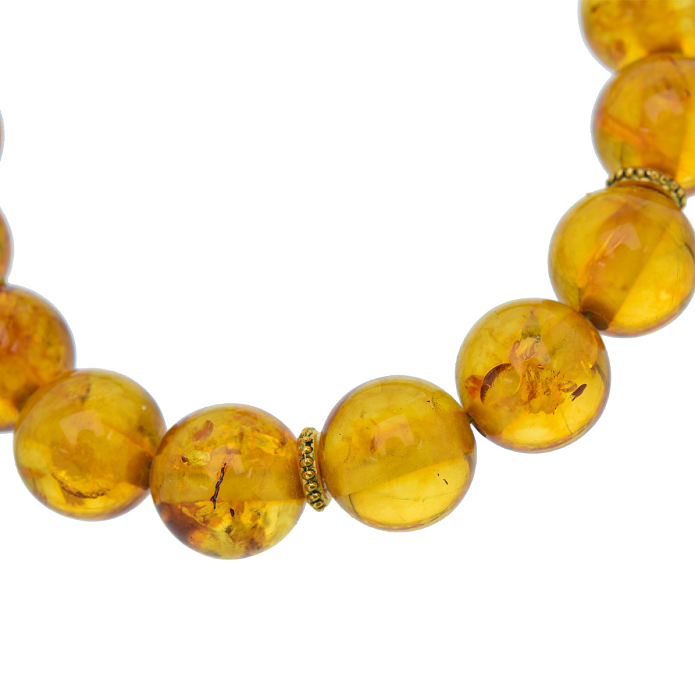 Браслет из натурального янтаря «Шары» - интернет магазин Русь Велика я фото 1