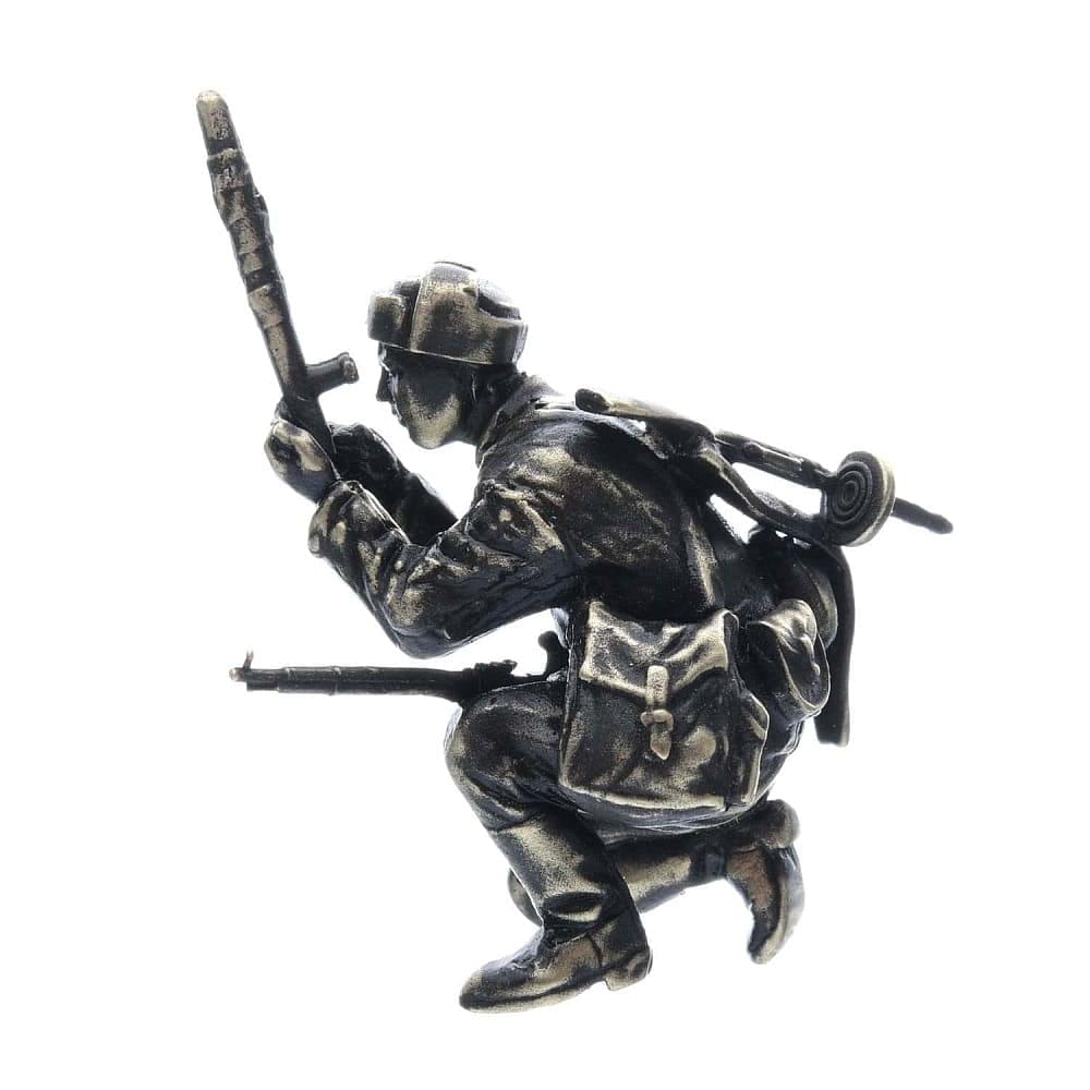 Набор бронзовых статуэток-солдатиков «Снайперы». Набор из 4 фигурок - интернет магазин Русь Велика я фото 3