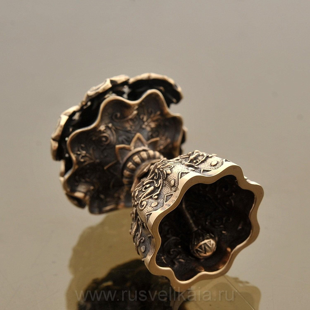 0016968  Юв.Миниатюра Колокольчик «Букет»  Бронза, Фианиты - интернет магазин Русь Велика я фото 5