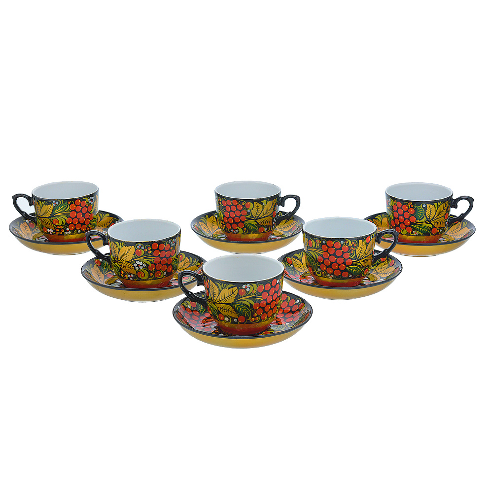 Самовар электрический 3 л с сервизом «Рябина». Хохлома - интернет магазин Русь Велика я фото 6