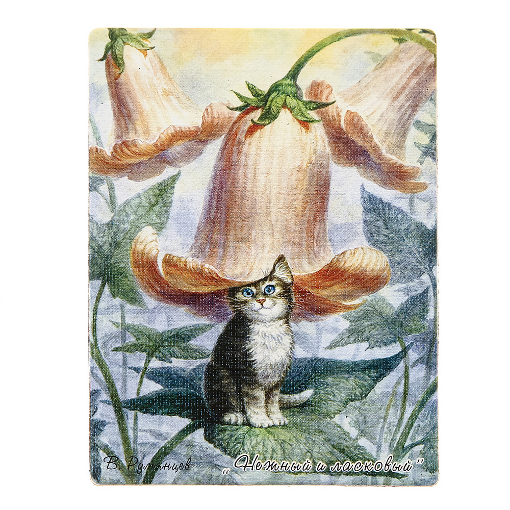 Магнит сувенирный «Коты. Нежный и ласковый» - интернет магазин Русь Велика я 