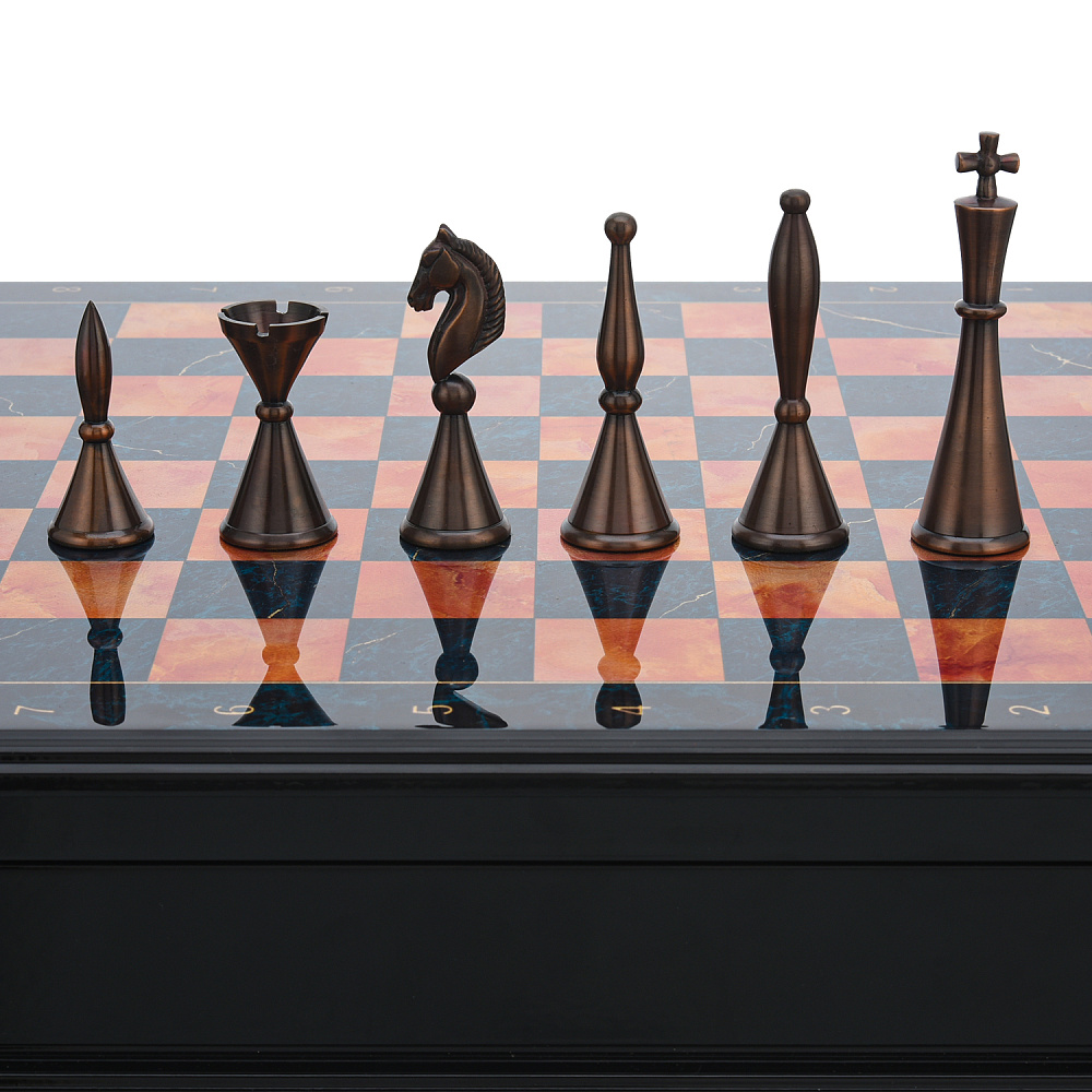 Шахматы с металлическими фигурами 45х45 см - интернет магазин Русь Велика я фото 3