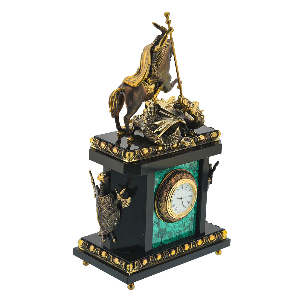 Часы из натурального камня «Георгий Победоносец» - интернет магазин Русь Велика я фото 2