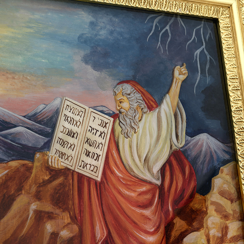 Панно на перламутре «Пророк Моисей» 33х28 см - интернет магазин Русь Велика я фото 2