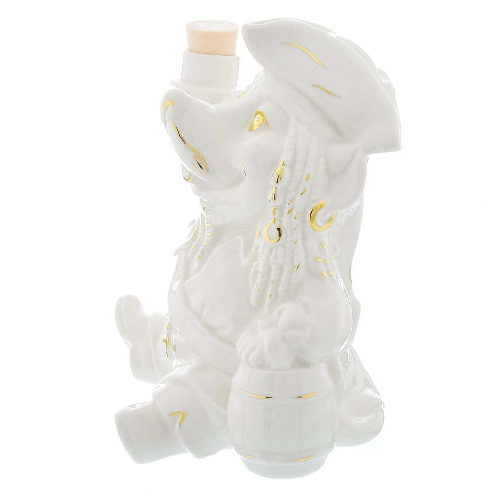 Штоф фарфоровый 500 мл «Крыса-пират». Гжель - интернет магазин Русь Велика я фото 2